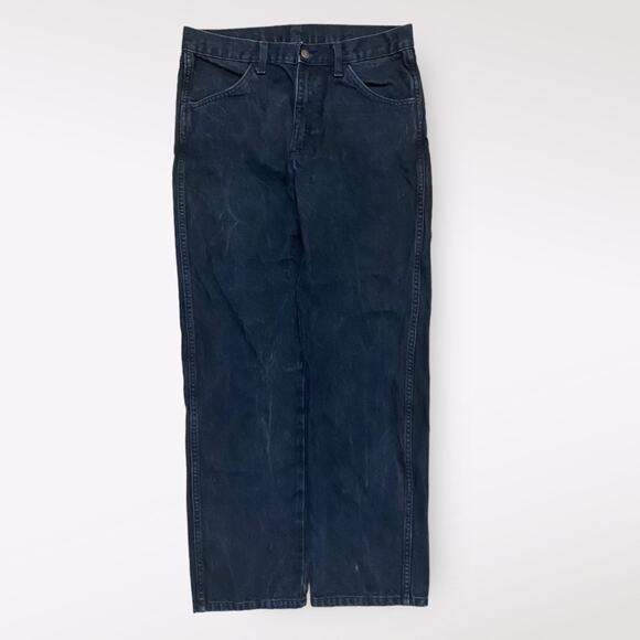 Rustler Straight Wide Leg Casual Black Jeans Size 32x30 - Picture 4 of 9